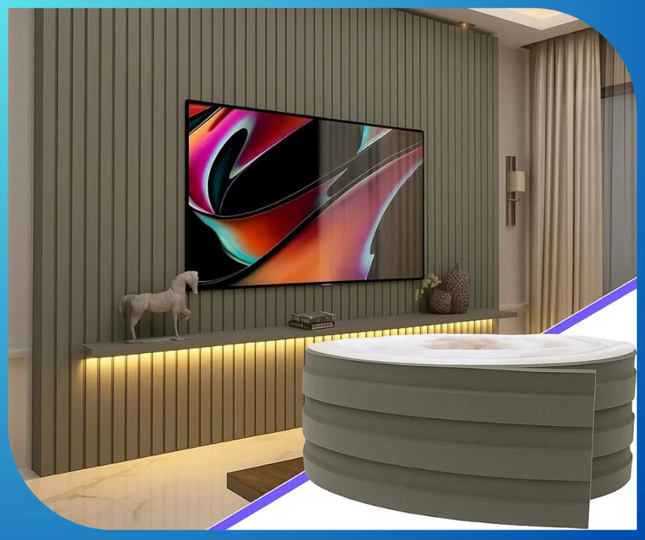 Painel de Ripa Laminado de EVA Autocolante Auréon - Sofisticação e Conforto em Cada Detalhe