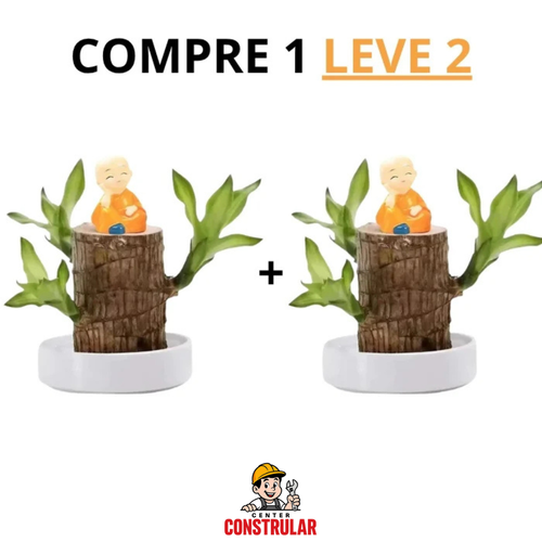 Madeira Brasil Planta da Sorte + Monge de Brinde (COMPRE 1 LEVE 2)