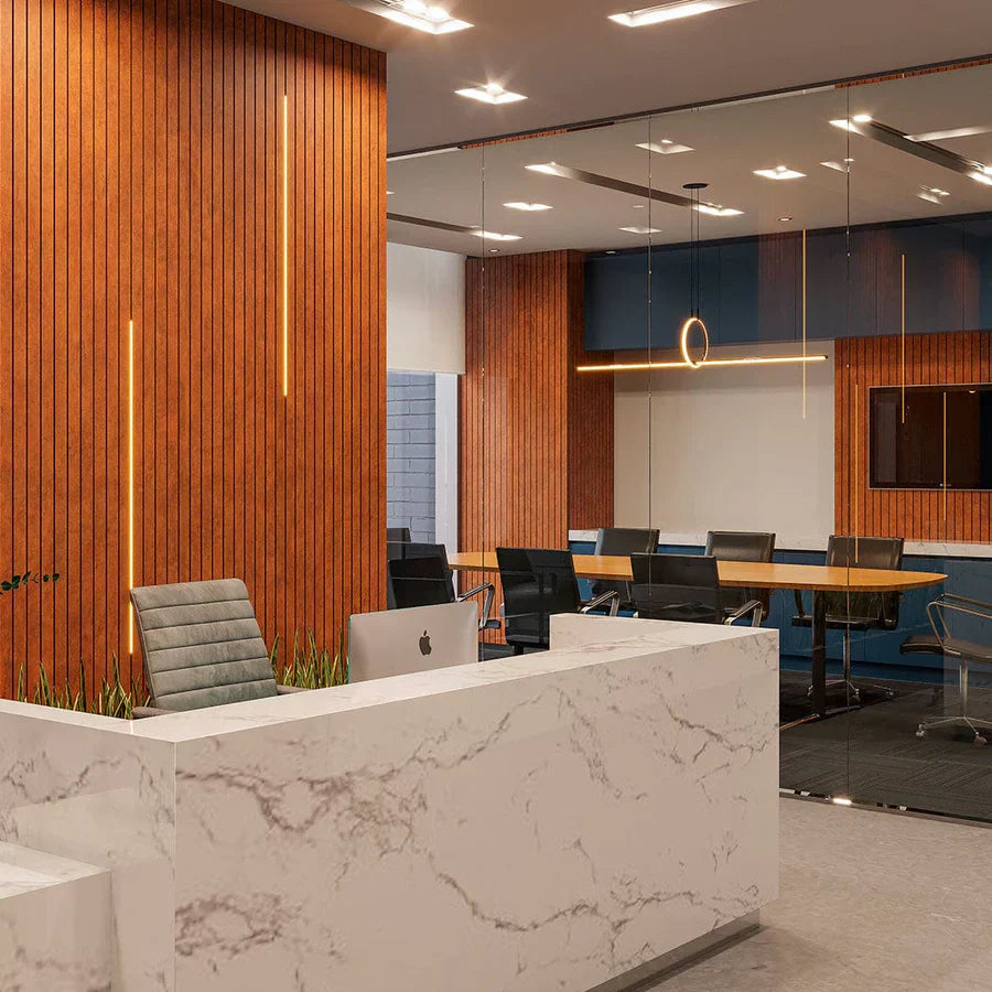 Painel de Ripa Laminado de EVA Autocolante Auréon - Sofisticação e Conforto em Cada Detalhe